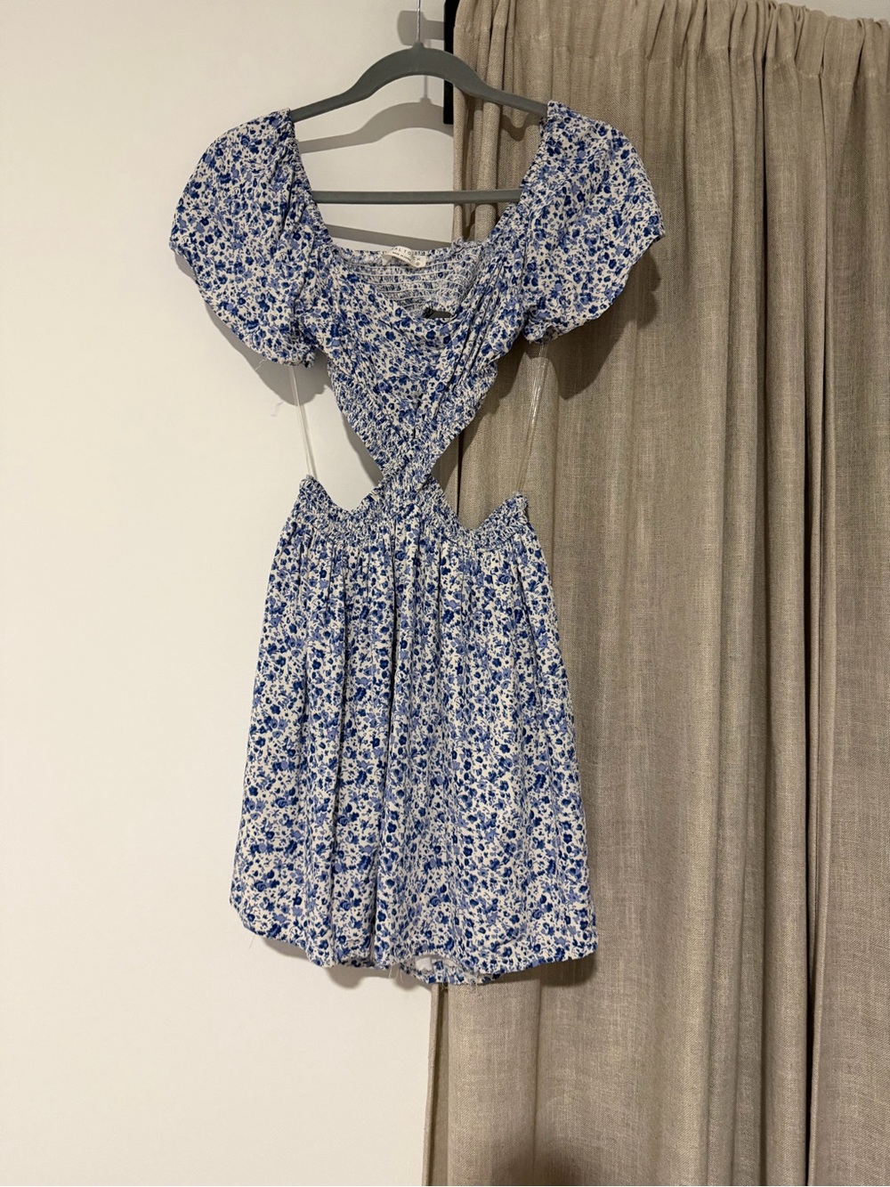 Final Touch Blue and White Floral Mini Dress
